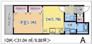 プロパティー高井田の物件間取画像